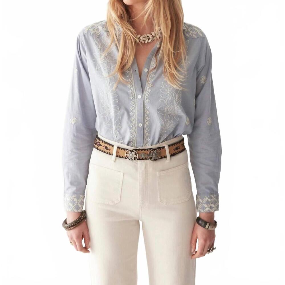 NEW MAISON HOTEL ganges blouse in indigo